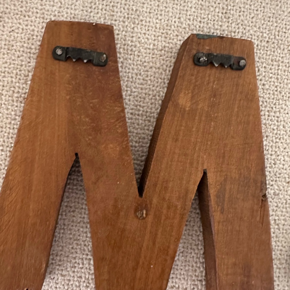Solid Wood Rustic Letter Set - "Emma" - Picture 5 of 5